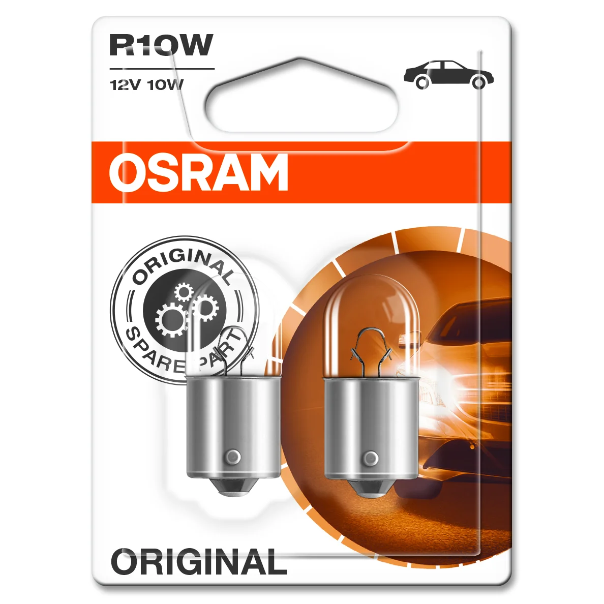 R10W 12V Glødeamp. Osram 2-pakk
