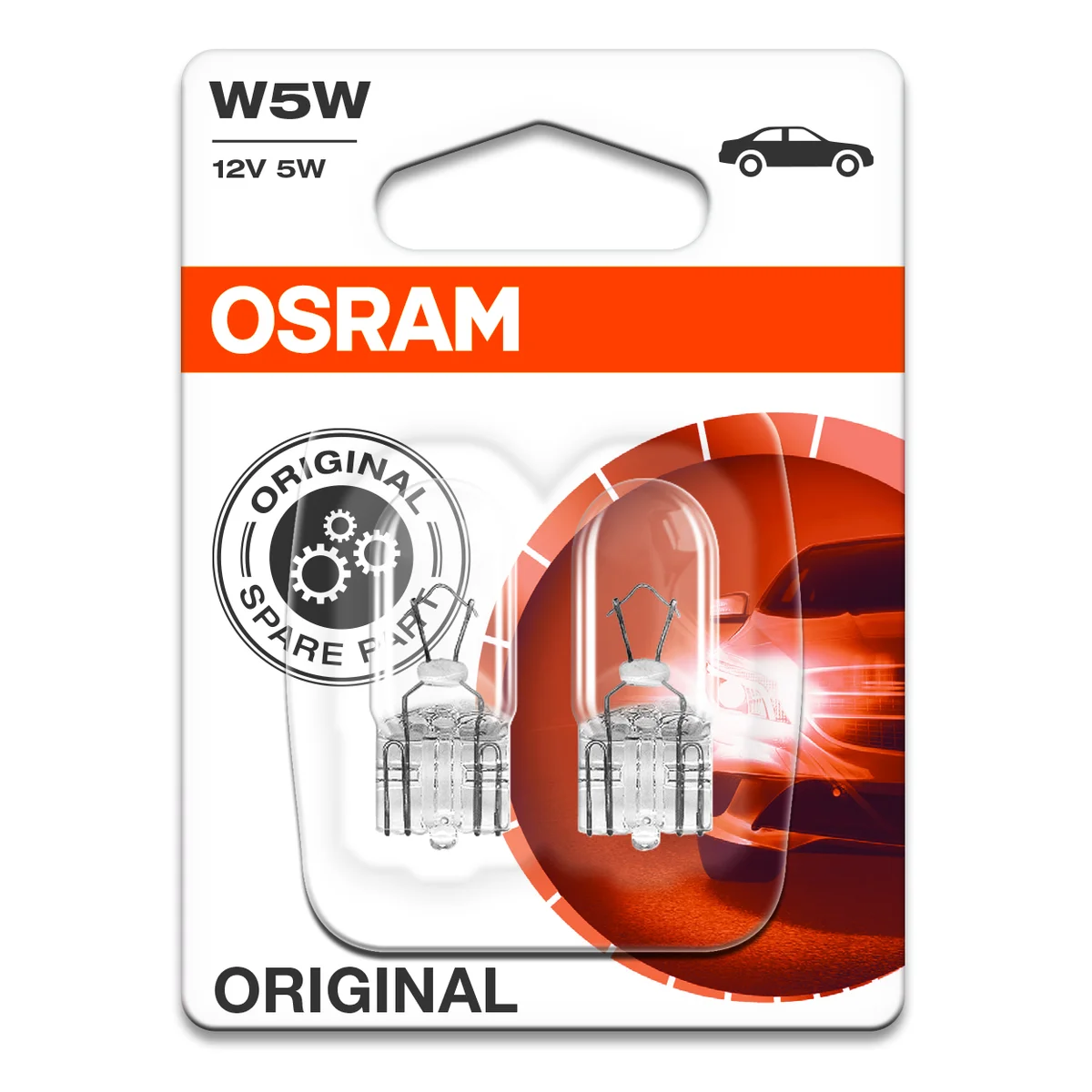 W5W 12V Glødepære Osram 2-pakning