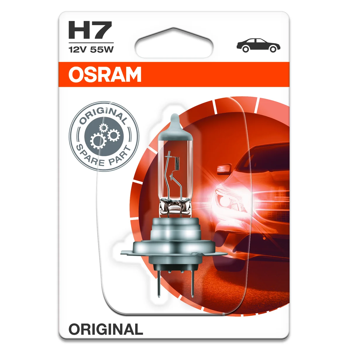 H7 Lampe 12V-55W, Osram Original.