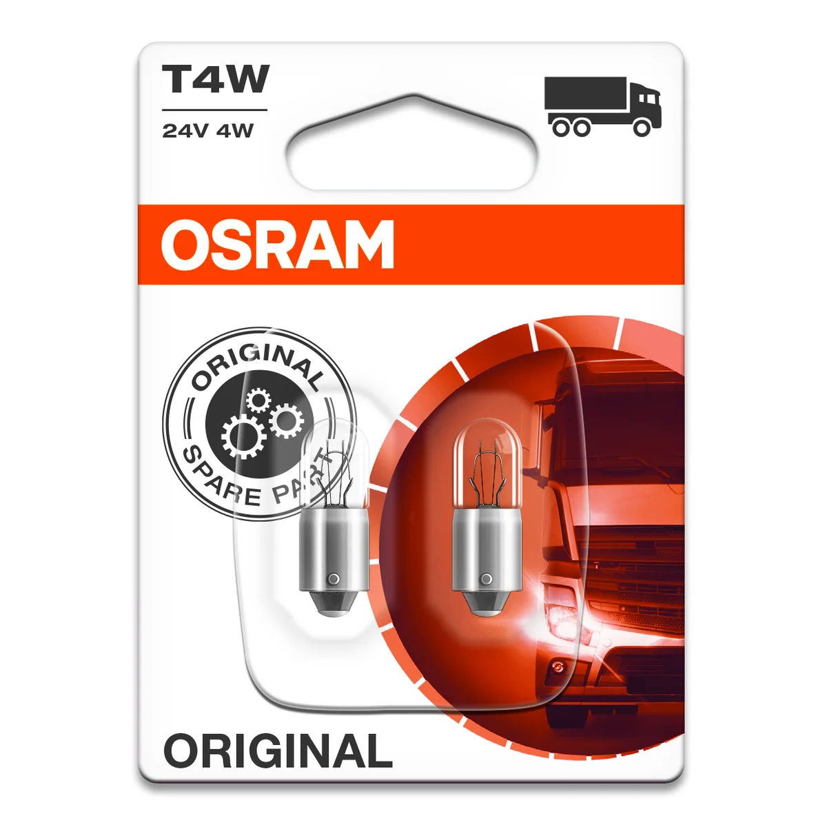 T4W 24V Glødelampe Osram 2pakke