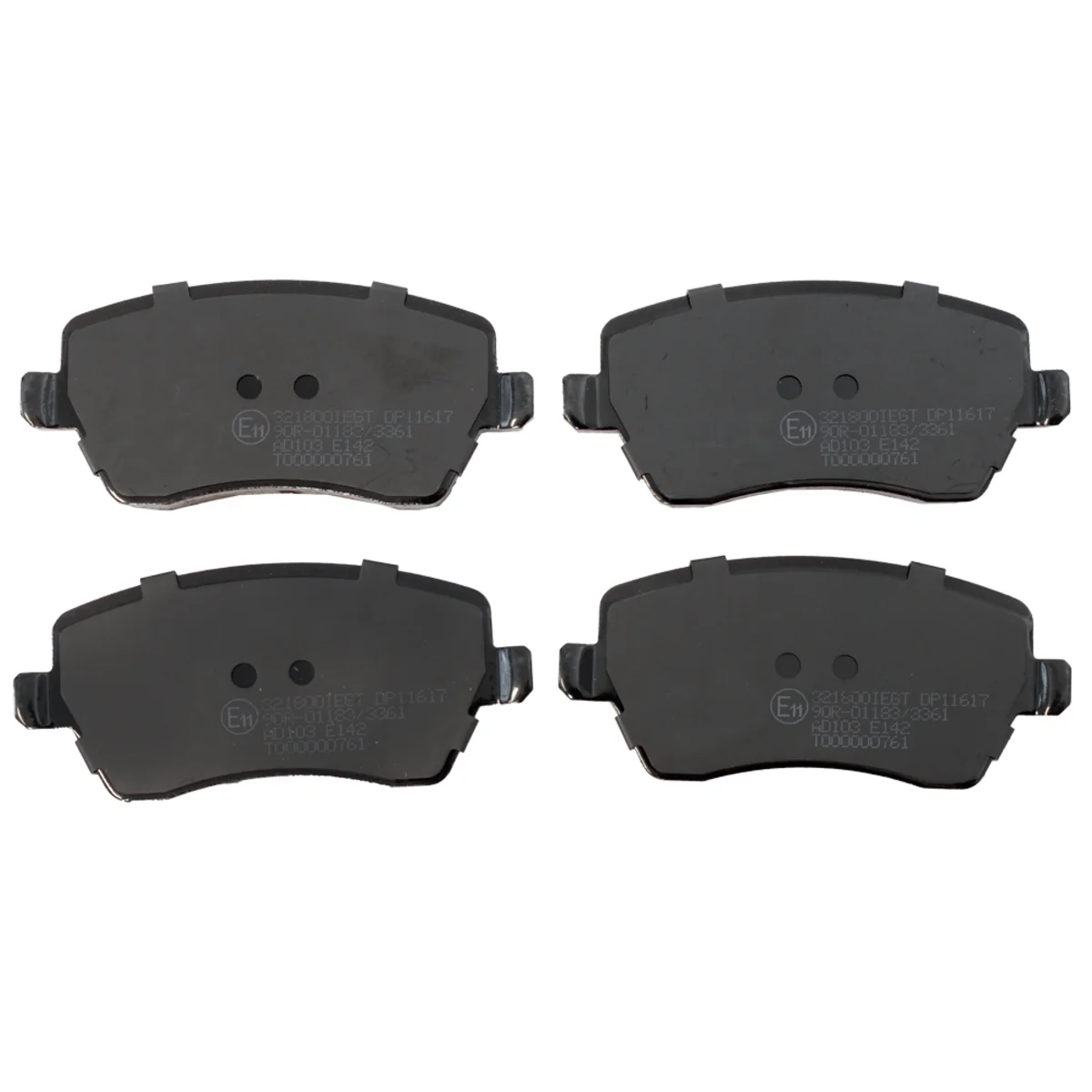 Bremseklossesett, Framaxel