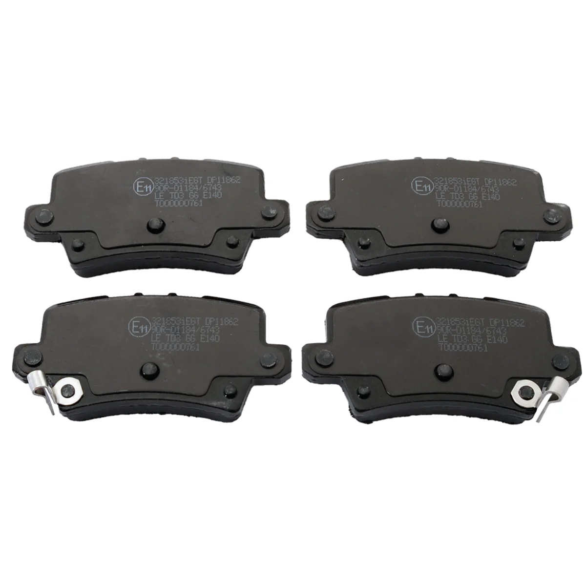 Bremseklossersett, Bakaksel