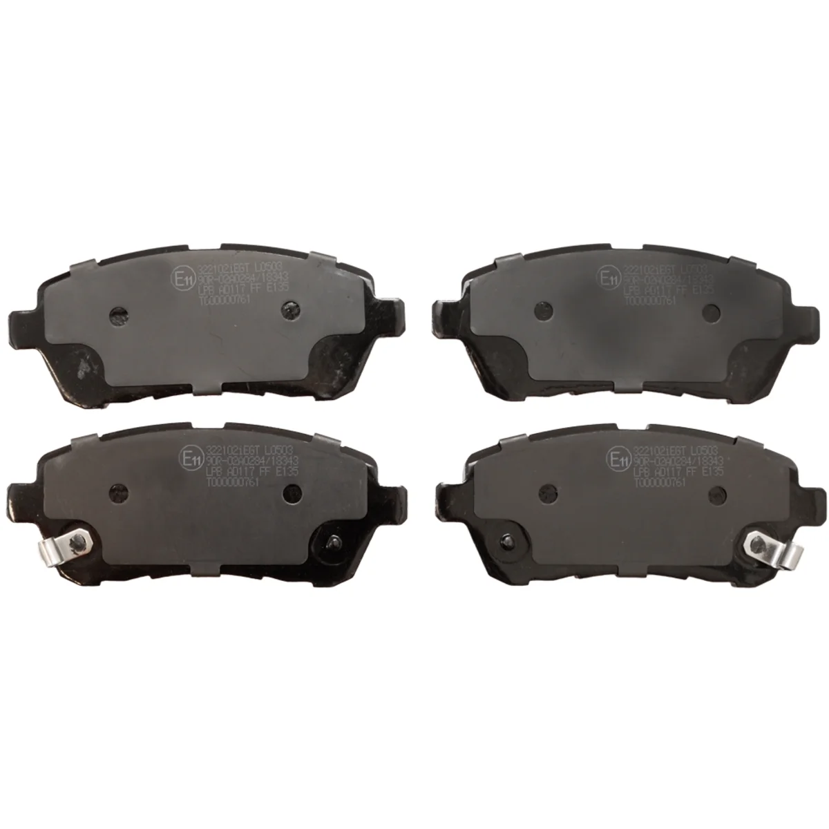 Bremseklossesett, Framaxel