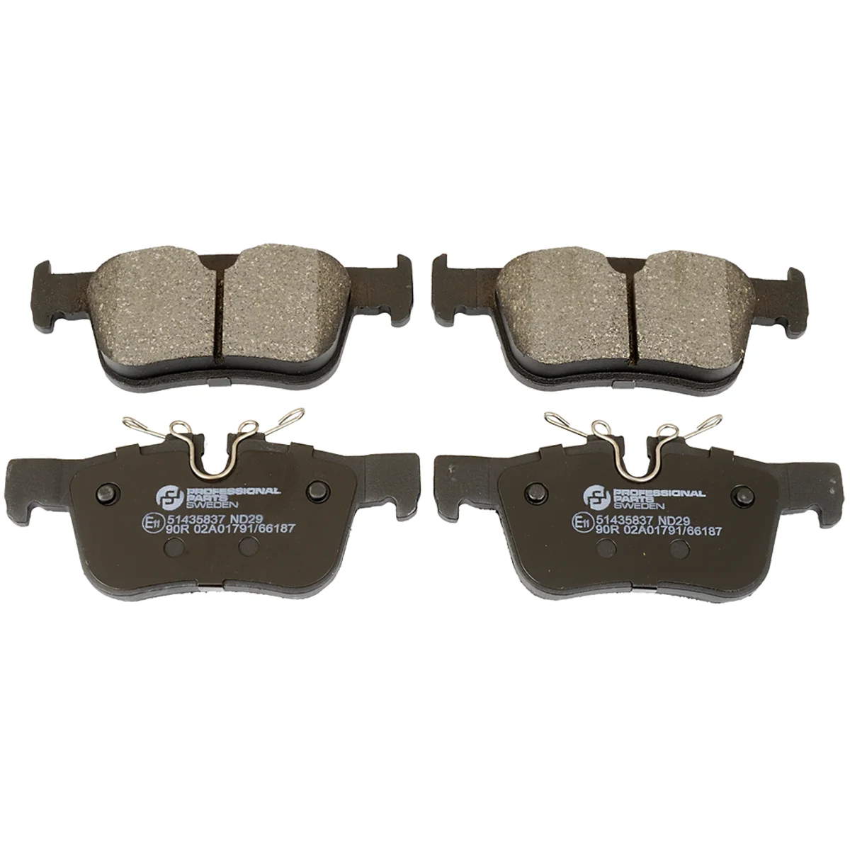 Bremseklossersett, Bakaksel