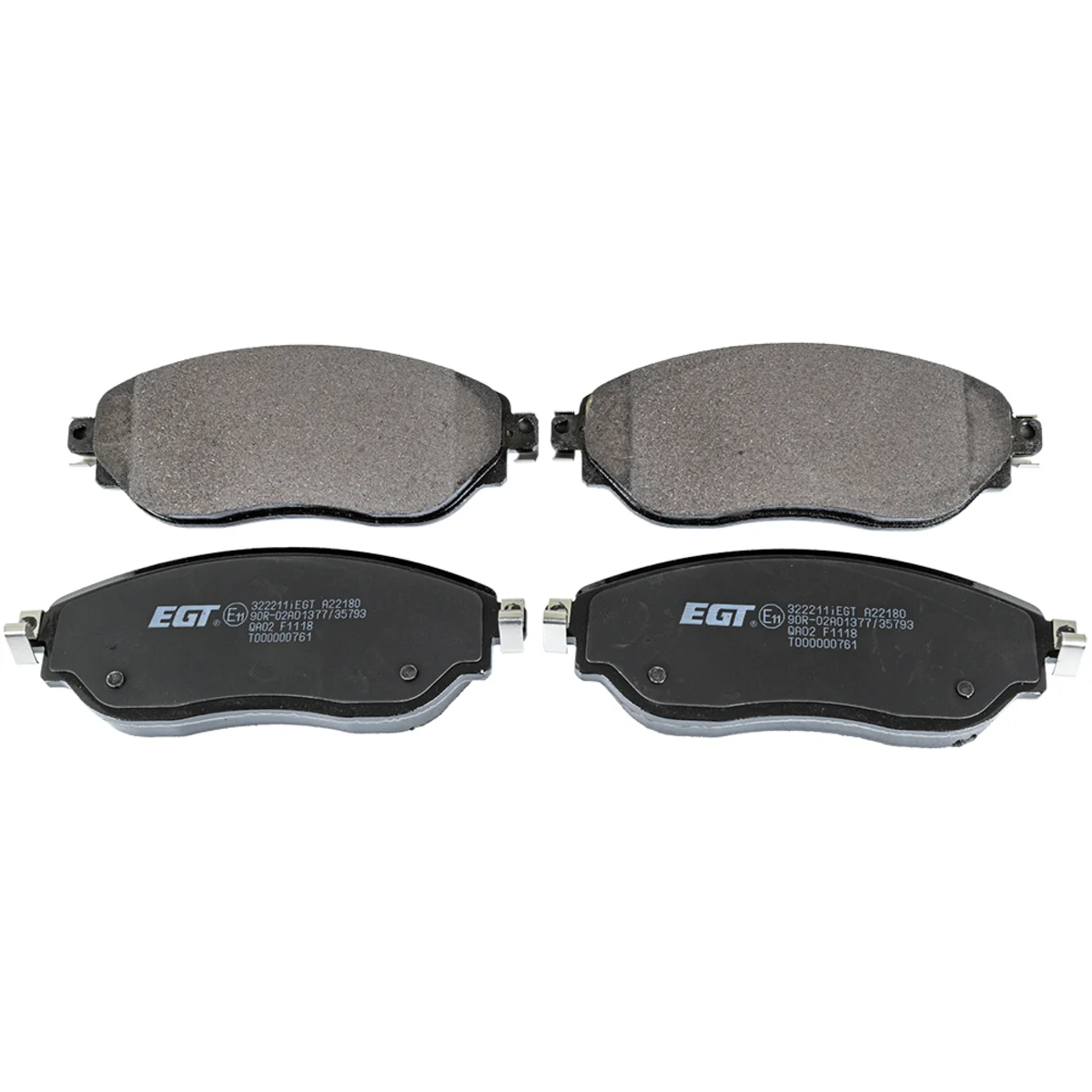 Bremseklossesett, Framaxel