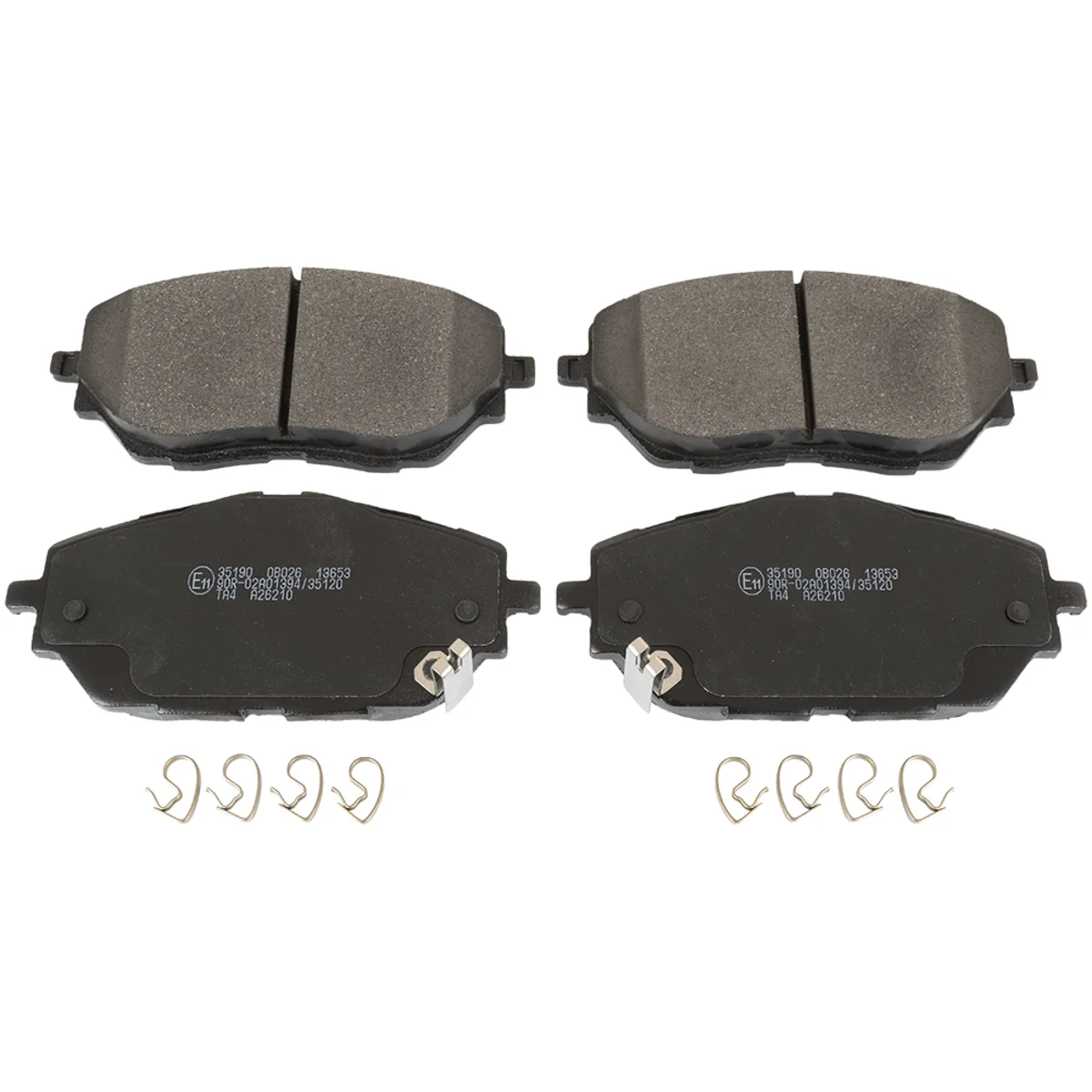 Bremseklossesett, Framaxel