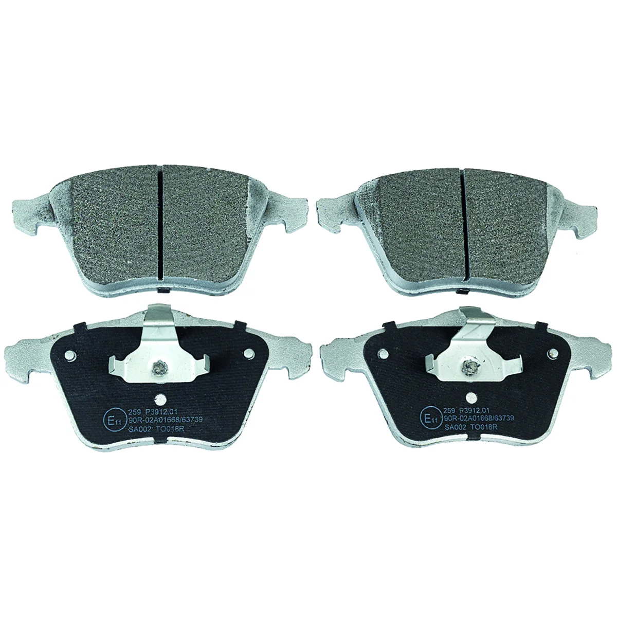 Bremseklossesett, Framaxel