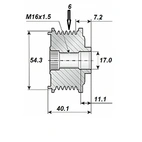 Frigjøringsreim.17x54,6, 6sp