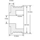 Reimhjul 6 spor 17x56X31