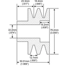 Reimhjul 2V 22,2x76mm, Delco