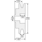 Reimhjul 17x108 - 16mm reim