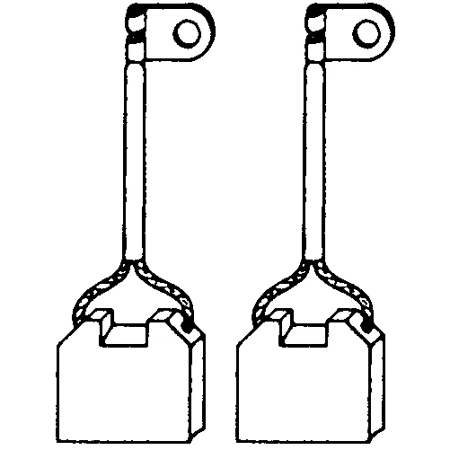 Kullbørstesett, 5.3x25x22.2
