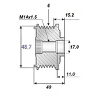 Frigangsvollreim.17x53,3x40, 6spor