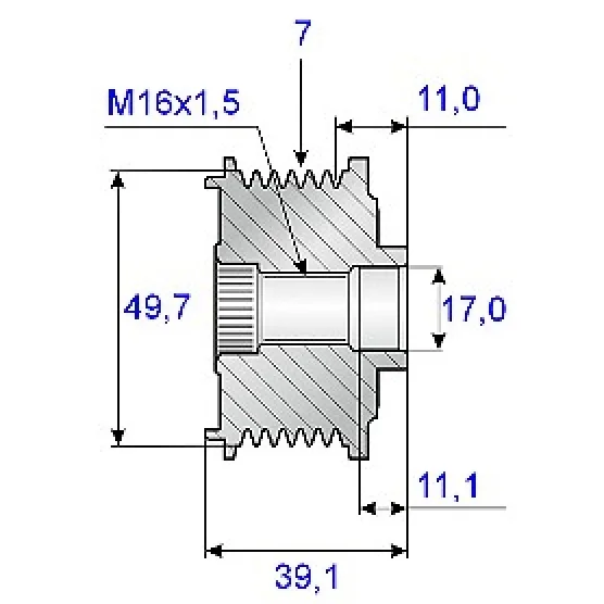 Frihjuetsreim. 17x50/53x39, 7 trinn