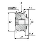 Frigangssreim.17x50, 8rem
