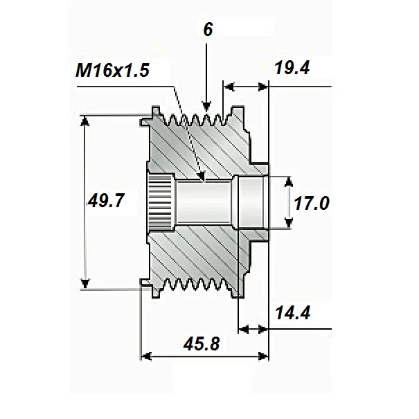 Frigjøringsreim.17x50/55x45, 6rem