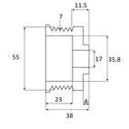 Reimhjul 7-spor 17x57