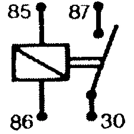 Minirelæ 12V-30A, 4 stifter