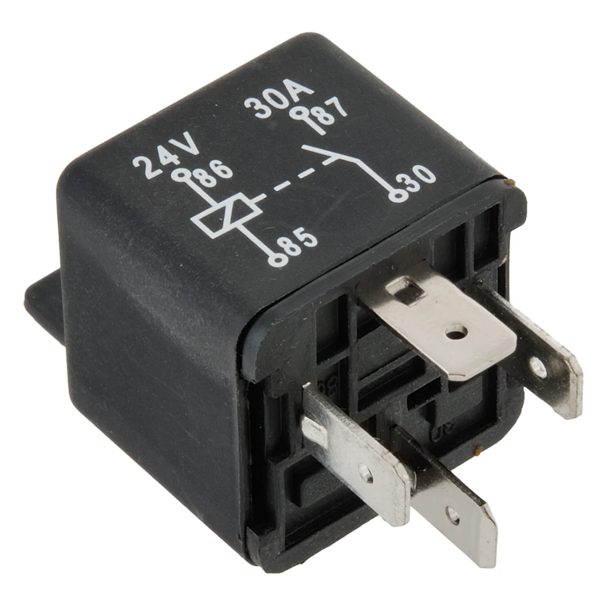 Minirelæ 24V-30A, 4 stift