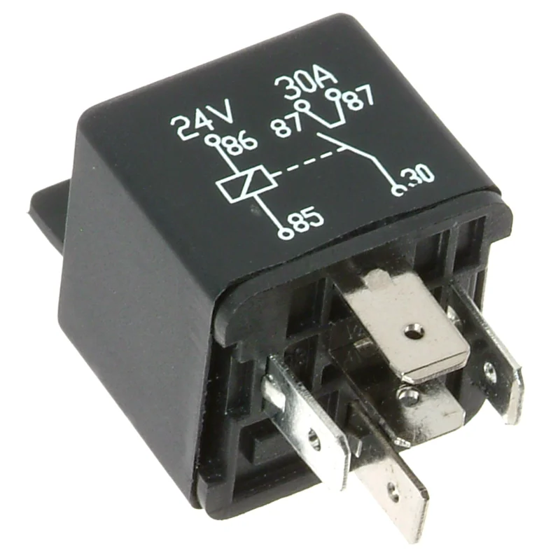 Mini-innslagsrelé 5 pinner. 24V-20/30A