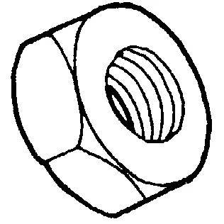 Rotormutter, akse 15mm