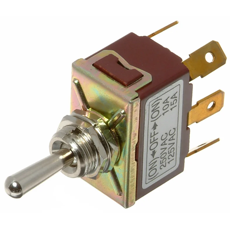 Vipplås bryter. Tilbakestillingsfjær. 3-posisjoner.