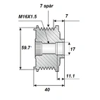 Løstakereim.17x60x40,6, 7sp