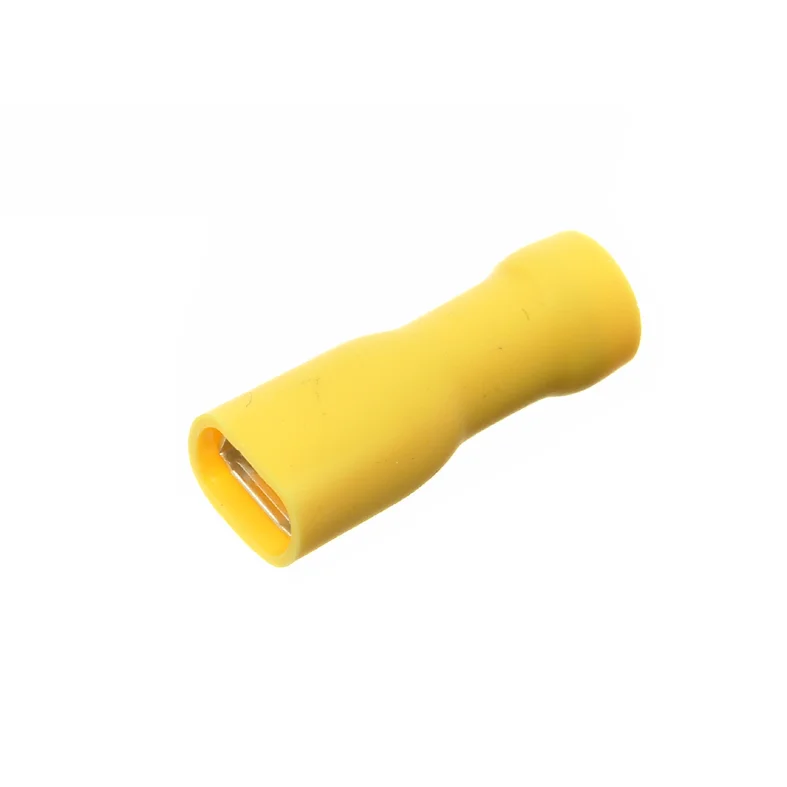 Flatstiftsnippel isolasjon 6,3 mm. 50 stk