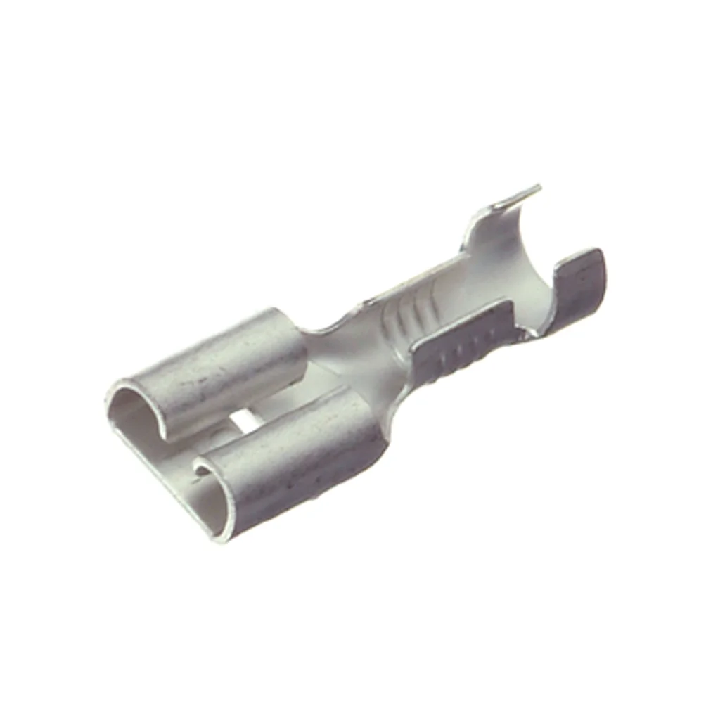 Flatstiftleire, isolert, 6,3 mm, 100