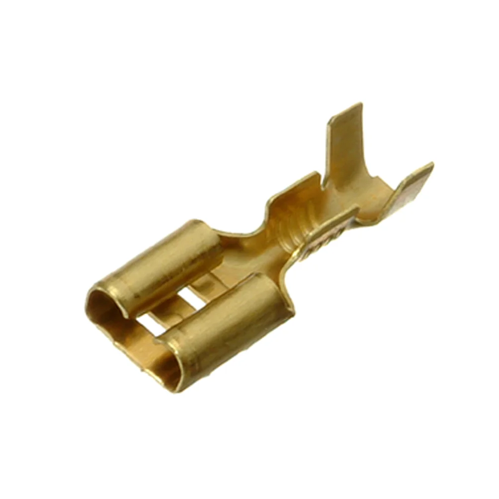 Flatstiftsyl. isol., 6,3 mm, 100 stk