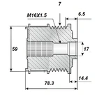 Frigjøringsreim.17x59x75, 7-sei