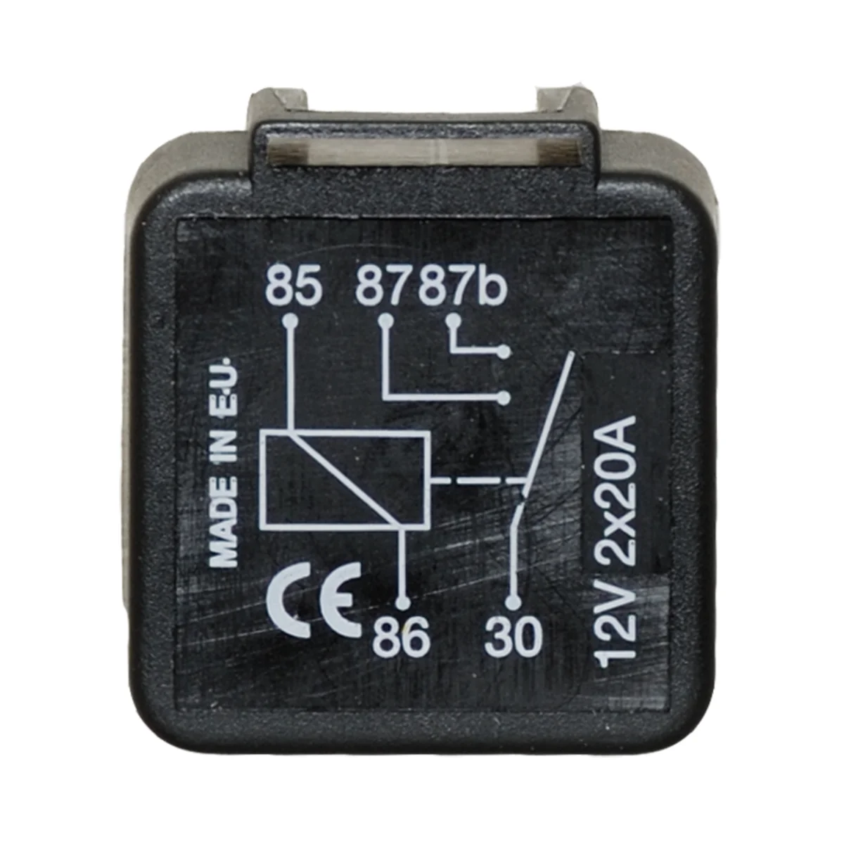 Mini-relé 12V-2x20A, 5-polet
