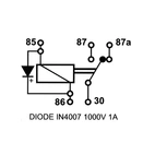 Minirele 12V-40A, 5-pins