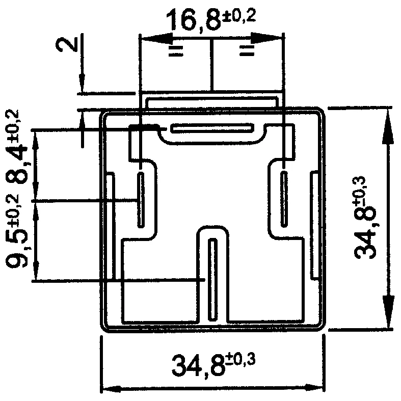 Minirelæ HD 24V-70A, 4 stift