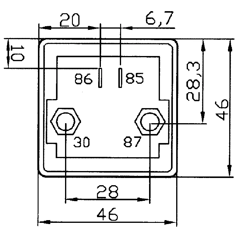 Mini-innslagsrelé ekstra HD 24V-80A