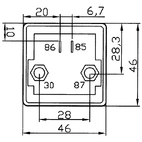 Mini-innslagsrelé ekstra HD 24V-80A