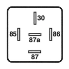 Mini-relé 24V-10/20A, 5s, diod