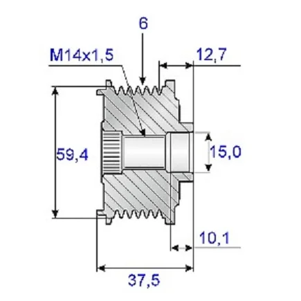 Frigjøringsreim.15x59mm, 6 spir