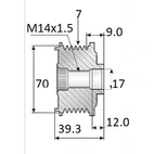 Frigångsreim.17x75x40, 7sk