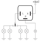Blinklysrelé 3 pinner, 12V
