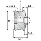 Løsdriftsreim.17x59x38, 7 rennskift