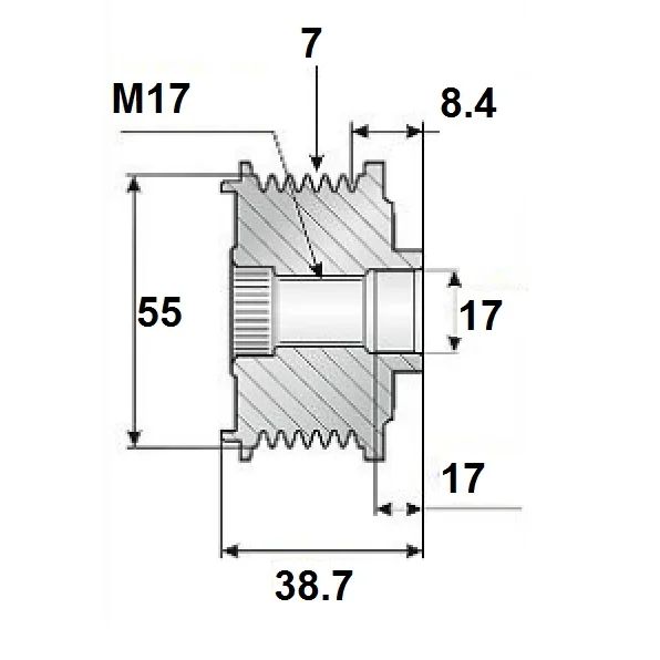 Frigjøringsreim.17x59x38,68, 7 sk.