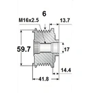 Frigjøringsreim.17x64x59,67, 6sp
