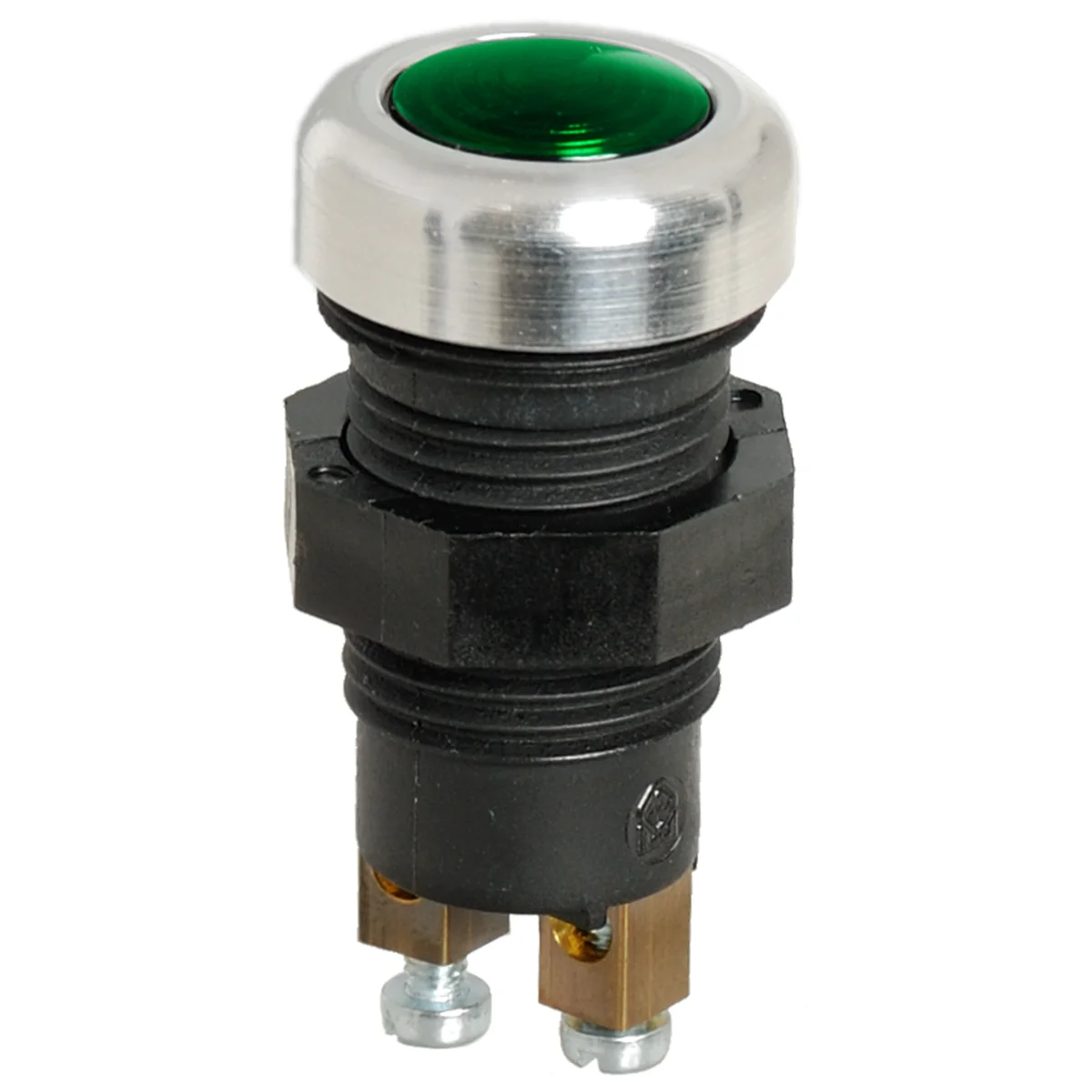 Kontrollampe Grønn, Metall