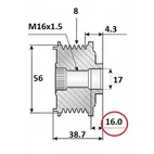 J.Deere Frigjøringsreimhjul 8-aksling